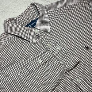 Ralph Lauren Men's Gingham Button Down Long Sleeve Shirt XXL Blaire Pony